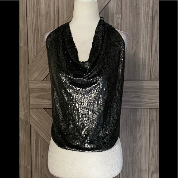 Sequin halter top tie back - Picture 1 of 7